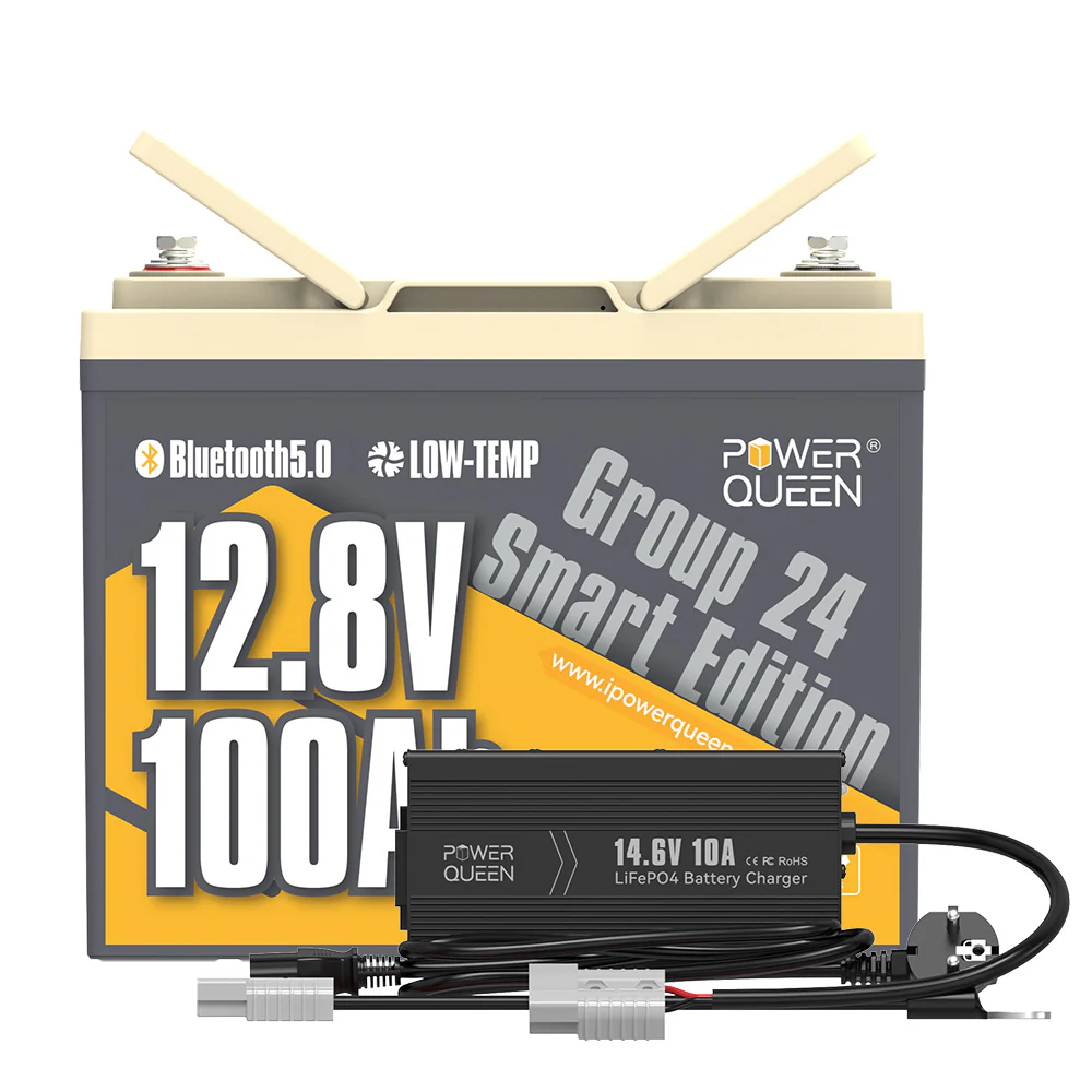 Akumulator Power Queen 12V 100Ah Inteligentny akumulator LiFePO4 z Bluetooth